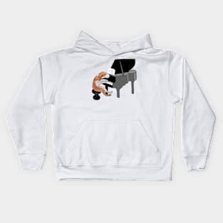 Dog Playing Piano Funny Kids Hoodie